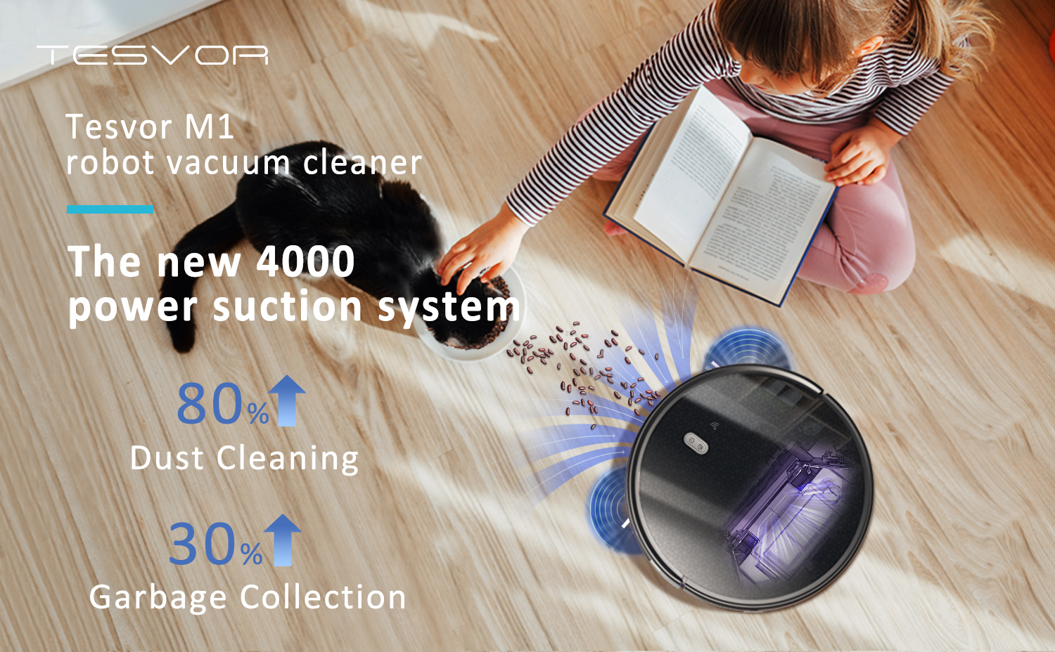 The Strongest Suction Robot Vacuum Tesvor M1 With 4000 PA